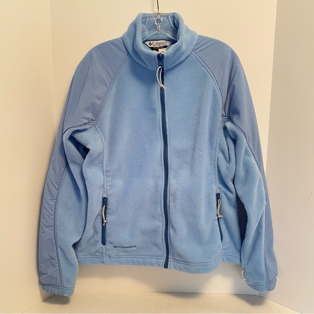 Columbia Sportswear Womans Full Zip Blue Interchangeable Fleece Jacket Size XL